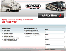 Tablet Screenshot of horizontransportjobs.com